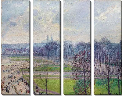 Картина Сад Тюильри зимним днем ​​(1899)-2
