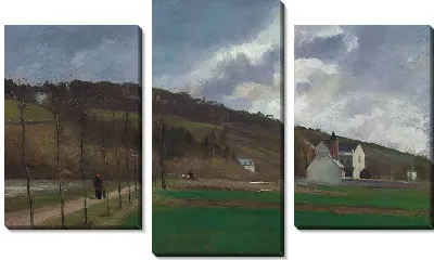 Картина Берега Марны зимой (1866)