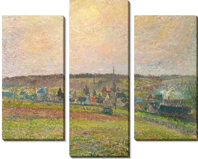 Картина Le Village d’Éragny (Деревня Эраньи) (1885)