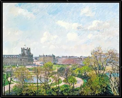 Картина Сад Тюильри и павильон Флоры, утро, весна (1900)