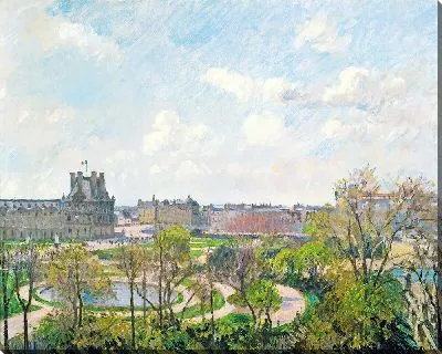 Картина Сад Тюильри и павильон Флоры, утро, весна (1900)