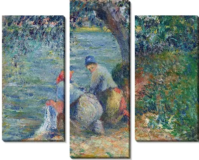 Картина Шайбы у кромки воды, Понтуаз (1878 г.)
