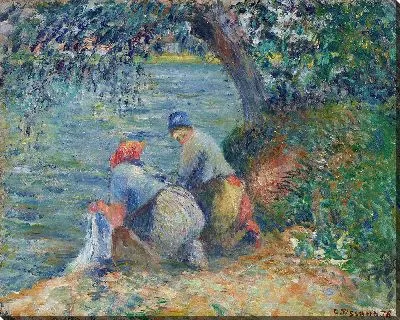 Картина Шайбы у кромки воды, Понтуаз (1878 г.)