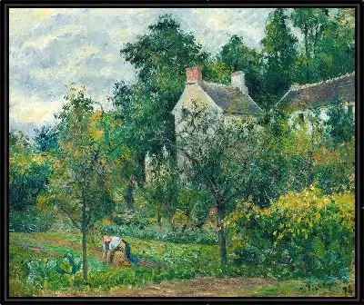 Картина Дом Рондест и его сад в Эрмитаже, Понтуаз (1878 г.)