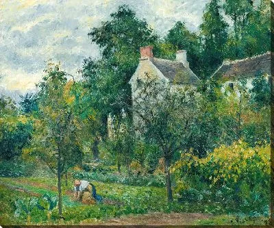 Картина Дом Рондест и его сад в Эрмитаже, Понтуаз (1878 г.)