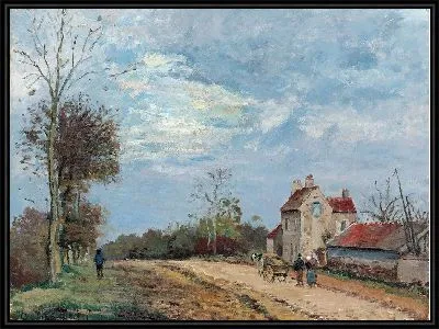 Картина Дом месье Мюзи, Рут де Марли, Лувесьен (около 1872 г.)