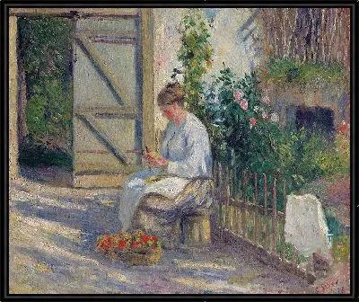 Жюли Писсарро чистит овощи (1878 г.)