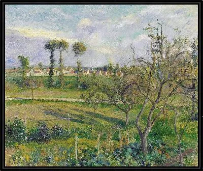 Картина Заходящее солнце в Валермейле, Овер-сюр-Уаз (1880)