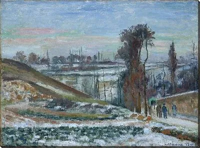 Картина Снежный пейзаж близ Эрмитажа (1875)