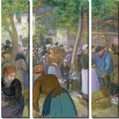 Картина Птичий рынок в Жизоре (1885)