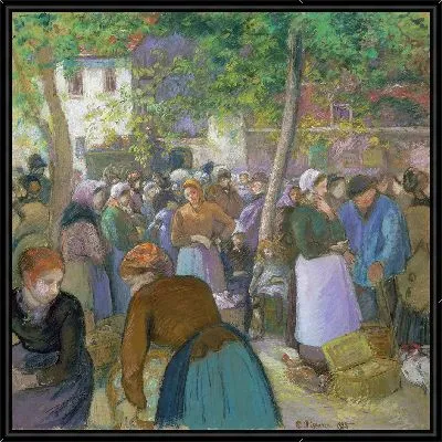 Картина Птичий рынок в Жизоре (1885)