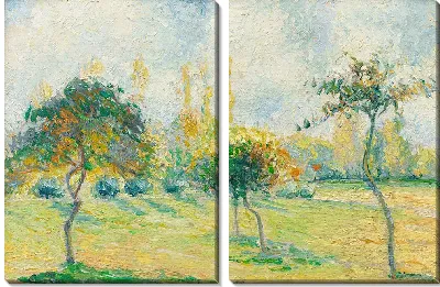 Картина Яблони, осенний эффект