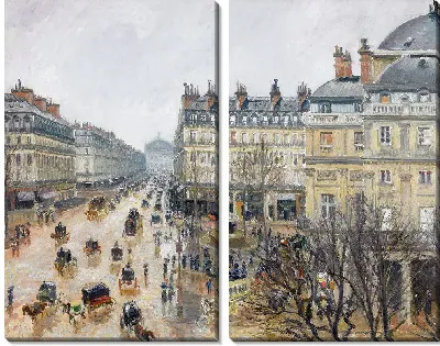 Картина Площадь Французского театра, Париж; Дождь (1898)