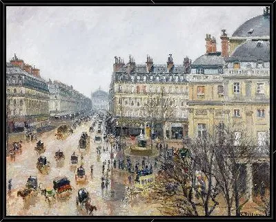 Площадь Французского театра, Париж; Дождь (1898)