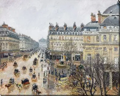 Площадь Французского театра, Париж; Дождь (1898)