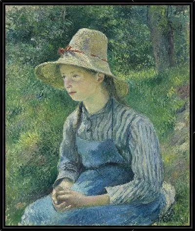 Картина Крестьянская девочка в соломенной шляпе (1881)