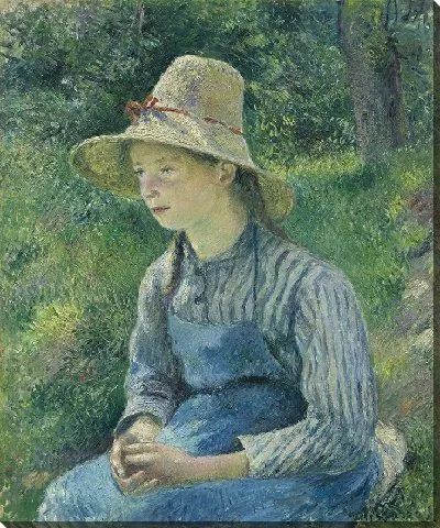 Картина Крестьянская девочка в соломенной шляпе (1881)