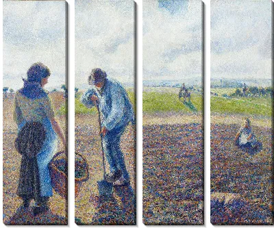 Картина Крестьяне в полях, Эраньи (1890)