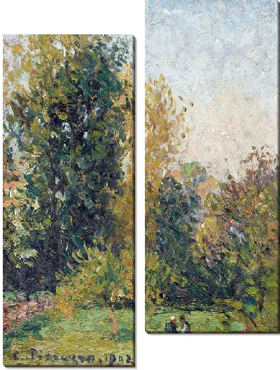 Картина Пейзаж с двумя фигурами, Эраньи, осень (1902)