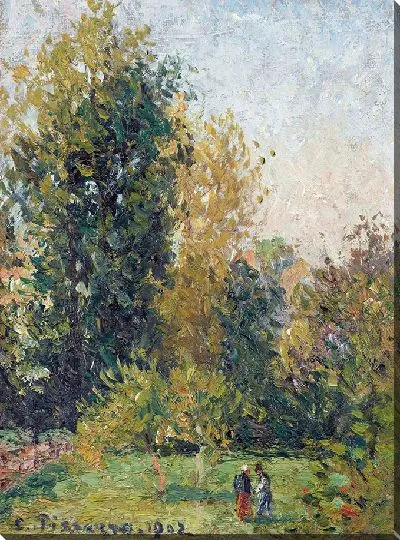 Картина Пейзаж с двумя фигурами, Эраньи, осень (1902)