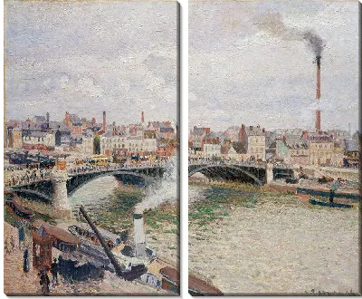 Картина Утро, пасмурный день, Руан (1896)
