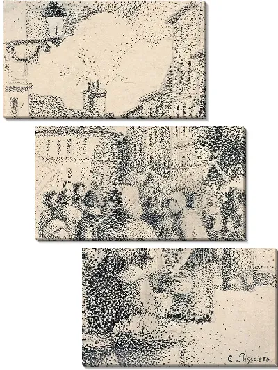 Картина Рынок в Понтуазе (1886 г.)