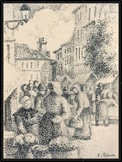 Картина Рынок в Понтуазе (1886 г.)