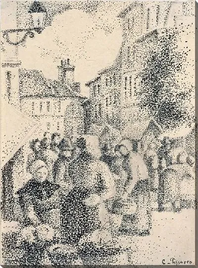 Картина Рынок в Понтуазе (1886 г.)