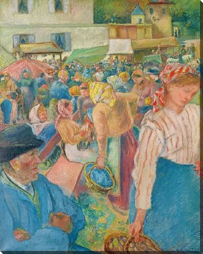 Картина Птичий рынок, Понтуаз (1882 г.)