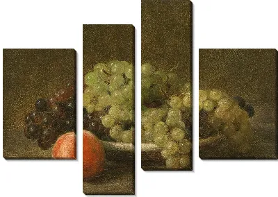 Картина Натюрморт с виноградом и персиком