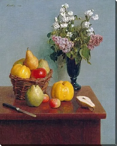 Картина Натюрморт с цветами и фруктами