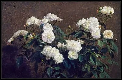 Натюрморт с белыми розами