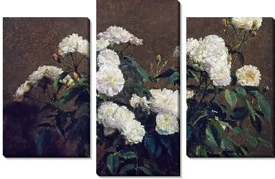 Натюрморт с белыми розами