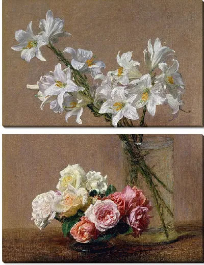 Картина Розы и лилии
