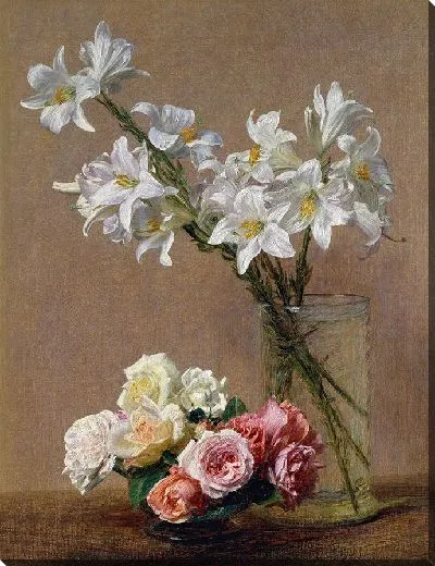 Картина Розы и лилии