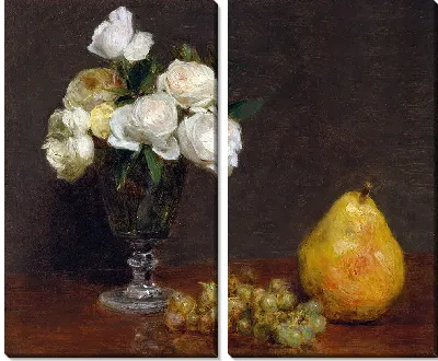 Картина Натюрморт с розами и фруктами