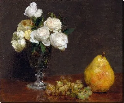 Картина Натюрморт с розами и фруктами