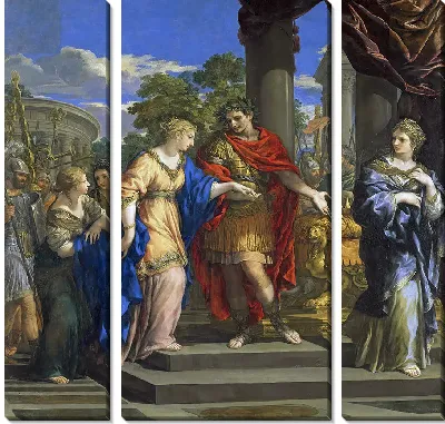 Цезарь восстанавливает Клеопатру на троне Египта