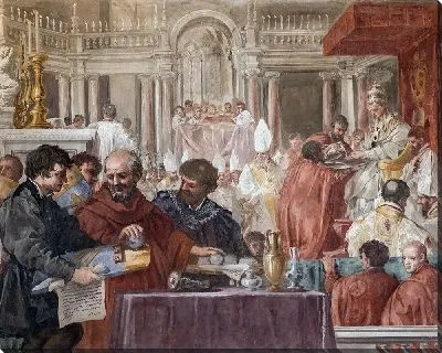 Буонаррото ди Лодовико, проректор Синьории, умывает руки папы Леона X