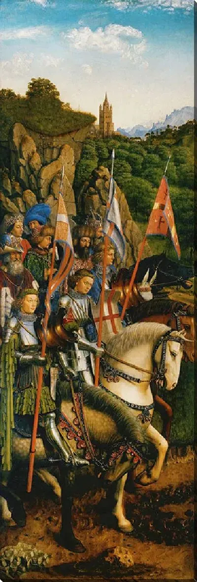 Картина Гентский алтарь Рыцари Христа