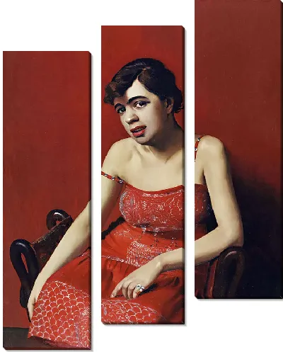 Картина Румынка в красном платье