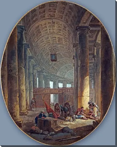 Картина Колоннада собора Святого Петра в Риме во время Конклава