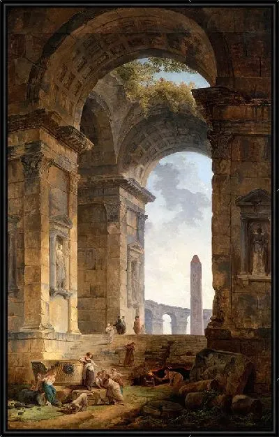 Картина Руины с обелиском вдалеке