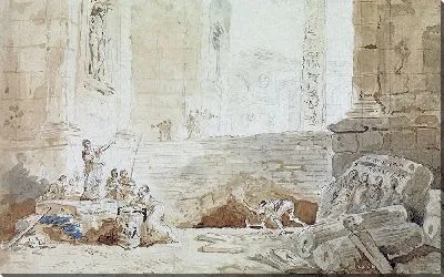 Картина Римское каприччио с уличным певцом