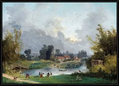 Картина Парковый пейзаж (Вид на так называемый «Елисейский дворец» Мопертюи)