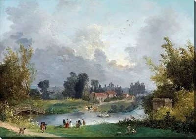 Картина Парковый пейзаж (Вид на так называемый «Елисейский дворец» Мопертюи)