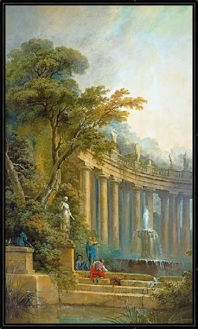 Картина Фонтан и колоннада в парке