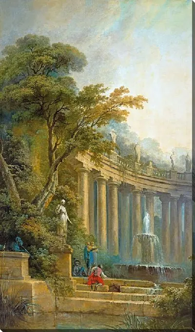 Картина Фонтан и колоннада в парке
