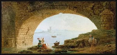 Картина Арка моста с прачками