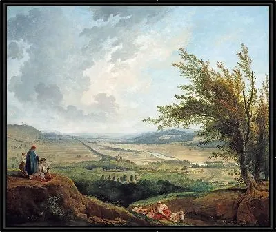 Картина Обширный ландшафт близ Парижа